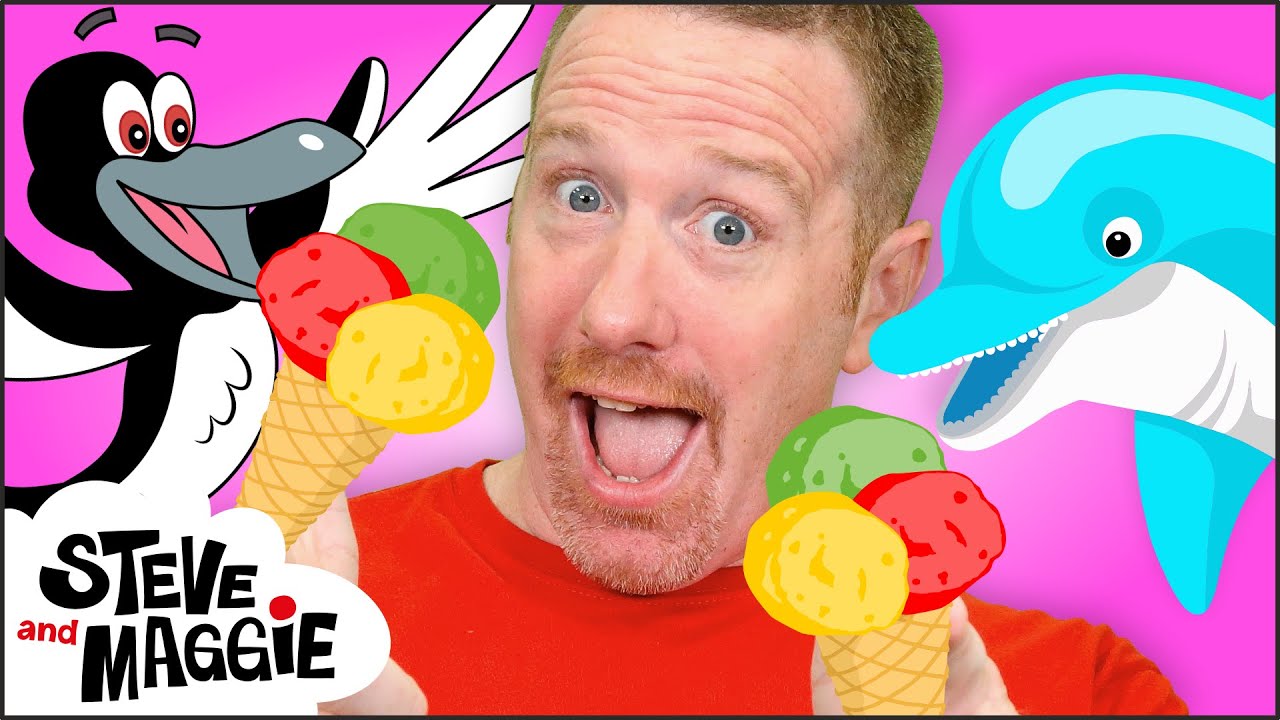 Fruit Yummy Ice Cream for Kids with Steve and Maggie | Banana Island Sea Adventure Story for Kids