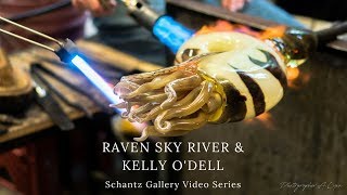 Glass Artist Raven Skyriver & Kelly O'Dell make HUGE REALISTIC Glass Sea Creatures!!