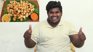 HOMEMADE BONDA EATING CHALLENGE With SPICY CHUTNEYS | INDIAN STREET FOOD | BREAKFAST TO GO screenshot 5