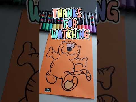 Drawing Heathcliff The Cat With Posca Markers Shorts Art Artist Fyp Foryou Tiktok Painting