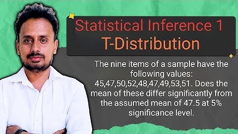 Bcs301 module 4 | Statistical inference 2 | t distribution  |
