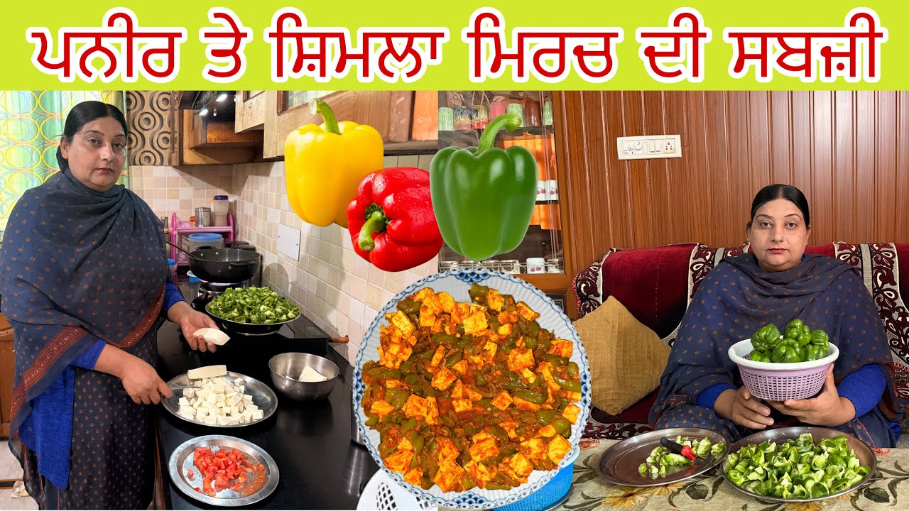 ਸ਼ਿਮਲਾ ਮਿਰਚ ਤੇ ਪਨੀਰ ਦੀ ਸਬਜ਼ੀ ਬਣਾਓ ਇਸ ਤਰੀਕੇ ਨਾਲ ਉਂਗਲੀਆਂ ਚੱਟ ਜਾਵੋਗੇ || PANEER SHIMLA MIRCH KI SABJI🫑