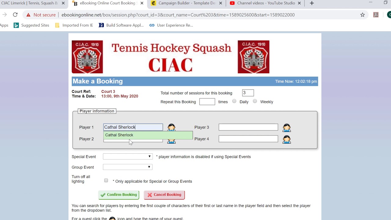 how-to-book-a-court-youtube