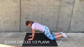 Slider Circles Half Plank
