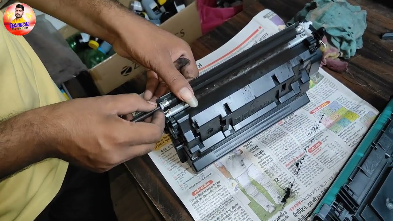 How to hp laserjet printer toner  w9017mc cartridge refilling