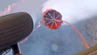 Up-close look at how helicopters fight wildfires