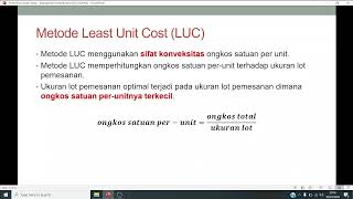 Metode Inventori Deterministik Dinamis Part 1