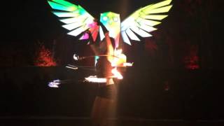 Charlotte Dillard Double Fire Hoops at Owloween 2015