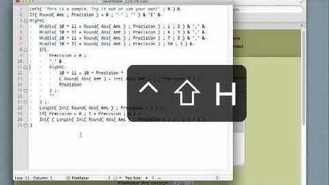 TextMate Bundle for FileMaker 03: Formatting Calculations
