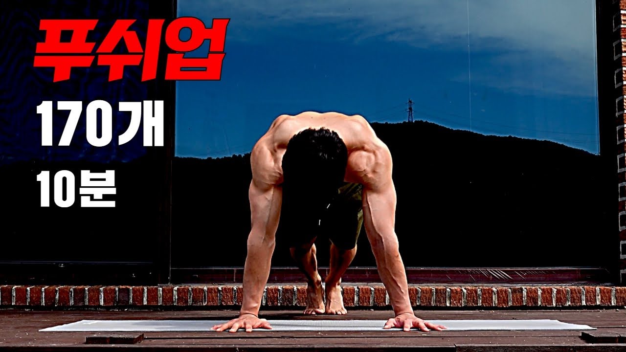 푸쉬업 10분 170개!