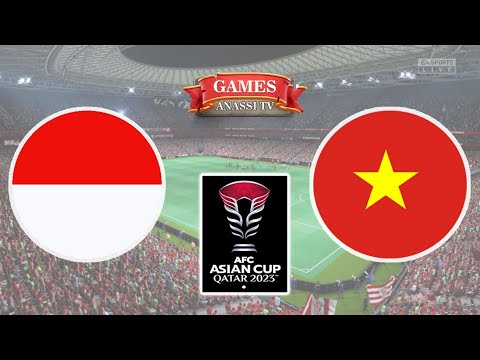 Vietnam vs Indonesia | AFC Asian Cup 2024 Qatar | eFootball PES Gameplay PC HD