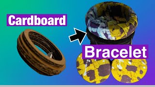 Watch Me Turn Scrap Cardboard Into African Print Jewelry