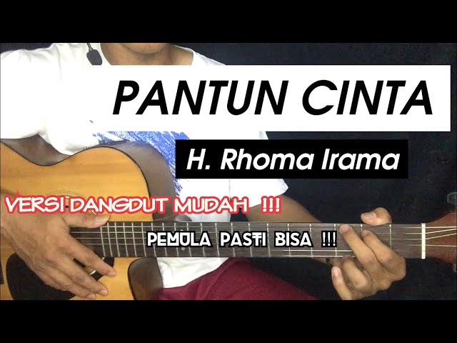 Pantun Cinta - H. Rhoma Irama (Tutorial Gitar Dangdut Mudah) Chord Gampang class=
