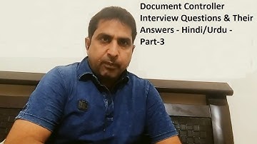 Document Controller Interview Questions & Their Answers - Hindi/Urdu -#documentcontrollertraining