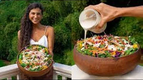 Fully Raw Psychostina EATS 20 SALADS FOR DINNER!