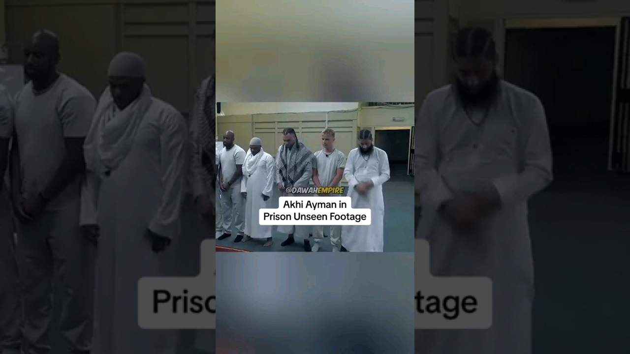 Akhi ayman He practices prayer inside the prison