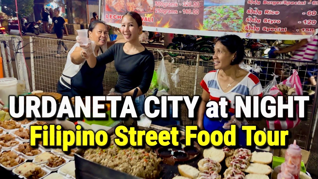 PHILIPPINES STREET FOOD TOUR in URDANETA CITY 🇵🇭 Pangasinan Night Walk & Market Food Tour!