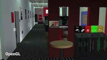 University of South Wales J-Block Hallway in OpenGL