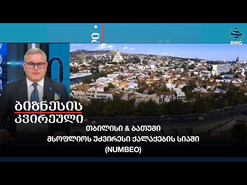 თბილისი \u0026 ბათუმი - მსოფლიოს უძვირესი ქალაქების სიაში (Numbeo)