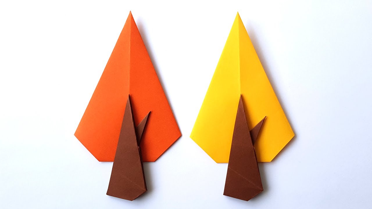 Paper Autumn Tree | How to make a origami paper Tree | Autumn paper crafts | Fall tree paper craft