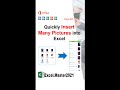 073 Fast Method to Insert Multiple Pictures into Excel #shorts
