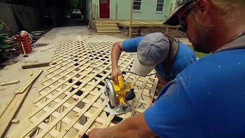 Adding Wood Lattice Under Skirting Around a Deck Foundation