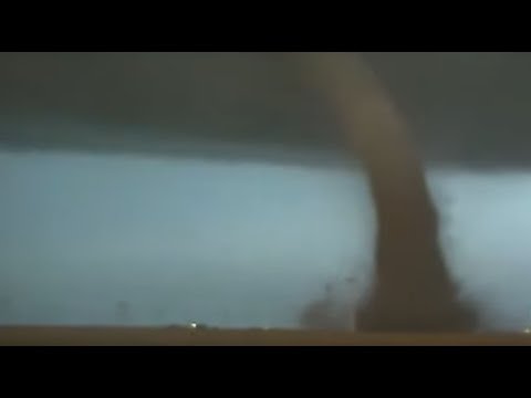 TORNADO ON THE GROUND: MASSIVE Tornado Outbreak Meade, Oklahoma