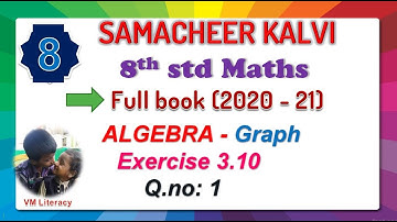 8th std maths full book chapter 3- ALGEBRA / Exercise 3.10 Q.no:1 / Graph / samacheer kalvi 2020-21