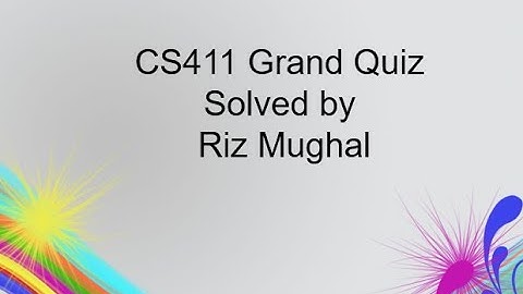 cs411 midterm preparation || cs411 mid term mcqs