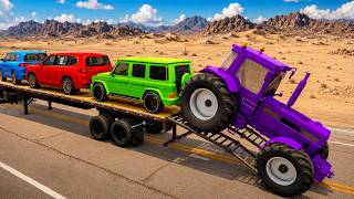 Flatbed Truck Mcqueen | Transportation with Trucks - Potholes Vs Car s#2020  - BeamNG.Drive screenshot 2