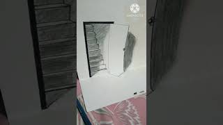 Sensation Door Illustration - Magic Perspective With pencil - Trick Art Drawing #shorts #trending