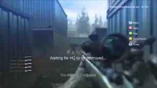 Insane COD4 Sniper kill feed!    Crazy reactions