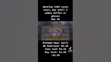 Opening CSGO cases every day until I unbox knifes or gloves day 8