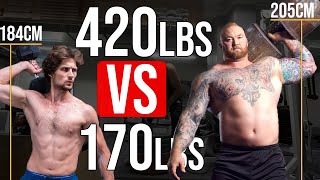170lbs Climber VS 420lbs Strongman || Grip Strength