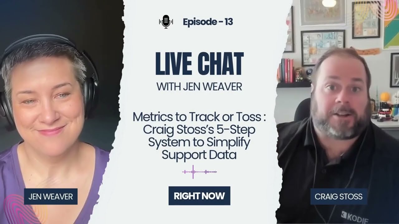 Metrics to track or toss — episode 13 of Live Chat with Jen Weaver with Craig Stoss