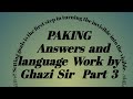 class 9th English Lesson 1 Paking Answers and Language work