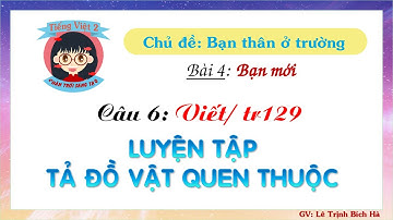 Tiếng Việt 2 | Sách Chân trời sáng tạo | Tuần 15 | Bài 4 | Câu 6:Luyện tập tả đồ vật quen thuộc/129