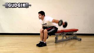 Dumbbell bent over seated reverse fly alternating