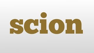 scion meaning and pronunciation