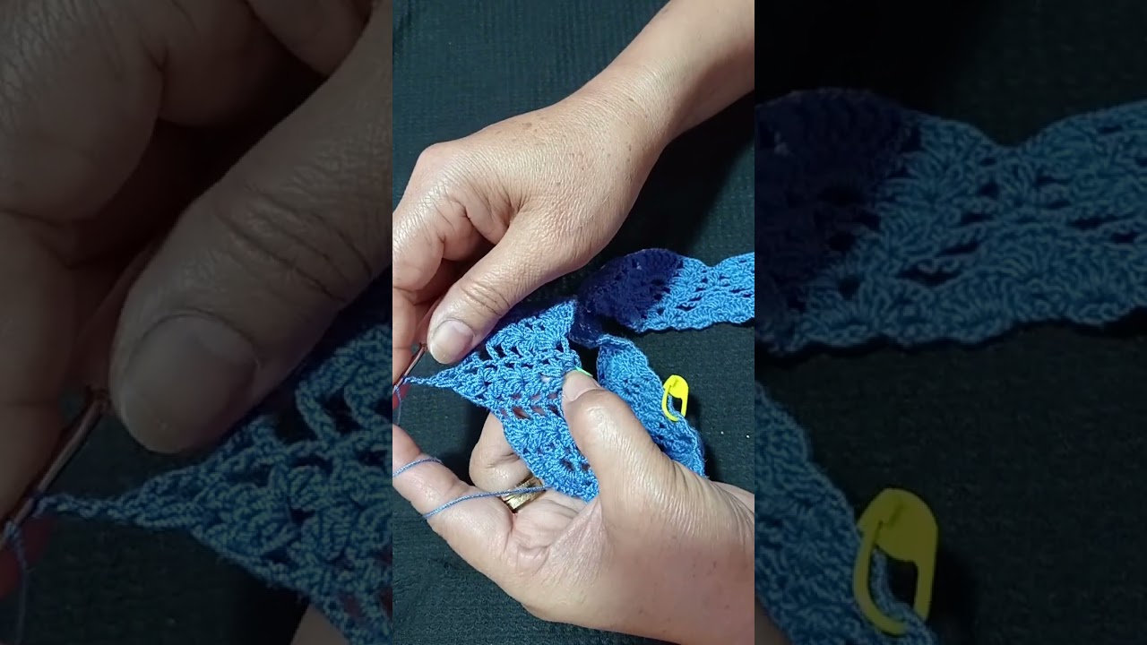 คลิปที่ 4 ถักเสื้อคอวีลายนกยูงถักด้วยไหมเส้น 20 ไม่อ้วนเข็มเงินเบอร์ 3.13