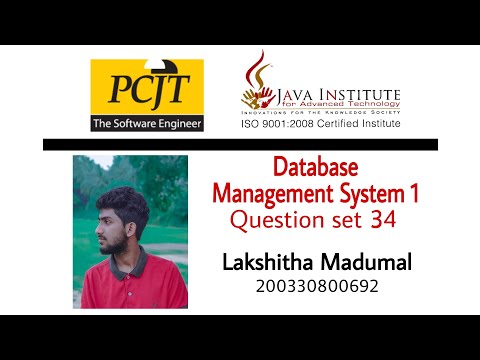 DBMS Practical Question Set 34 | Java Institute