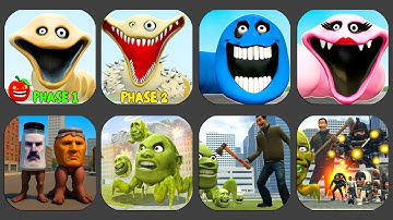 NEW EVOLUTION OF ROBLOX HUNGRY WORM PHASE 2 VS Sandbox In Space,Nextbots In Playground mod,...