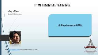 HTML Essential Training Bengali 19 Pre element in HTML