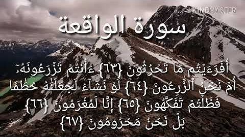 سورة الواقعة تلاوة عراقيه مؤثرة للقارئ بريار احمد الكردي