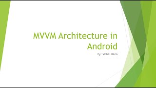MVVM(Model-View-ViewModel) Architecture Android in Hindi