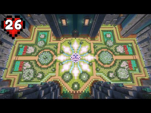 Building a Massive CASTLE GARDEN in Hardcore Minecraft