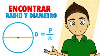 RADIO Y DIÁMETRO CONOCIENDO EL PERÍMETRO Super facil - Para principiantes