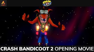 Crash Bandicoot 2 Cortex Strikes Back Opening Movie Cinematic & Gameplay Demo (PlayStation 1) [4K60]