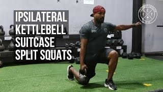 Ipsilateral Kettlebell Suitcase Split Squats