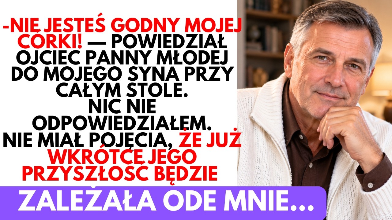 „Tato, tylko nie przejmuj się, jeśli ojciec Martyny będzie trochę bezpośredni” – usłyszałem od Damiana, zanim weszliśmy do eleganckiej restauracji we Wrocławiu. Białe obrusy, przygaszone światło,...